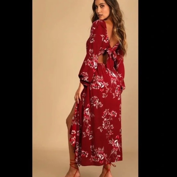 LULUS ⭐️ floral dress off the shoulder/ open back - Picture 2 of 6
